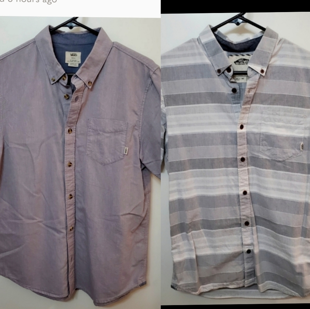 Set of 2 Vans striped button up shirts